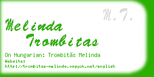 melinda trombitas business card